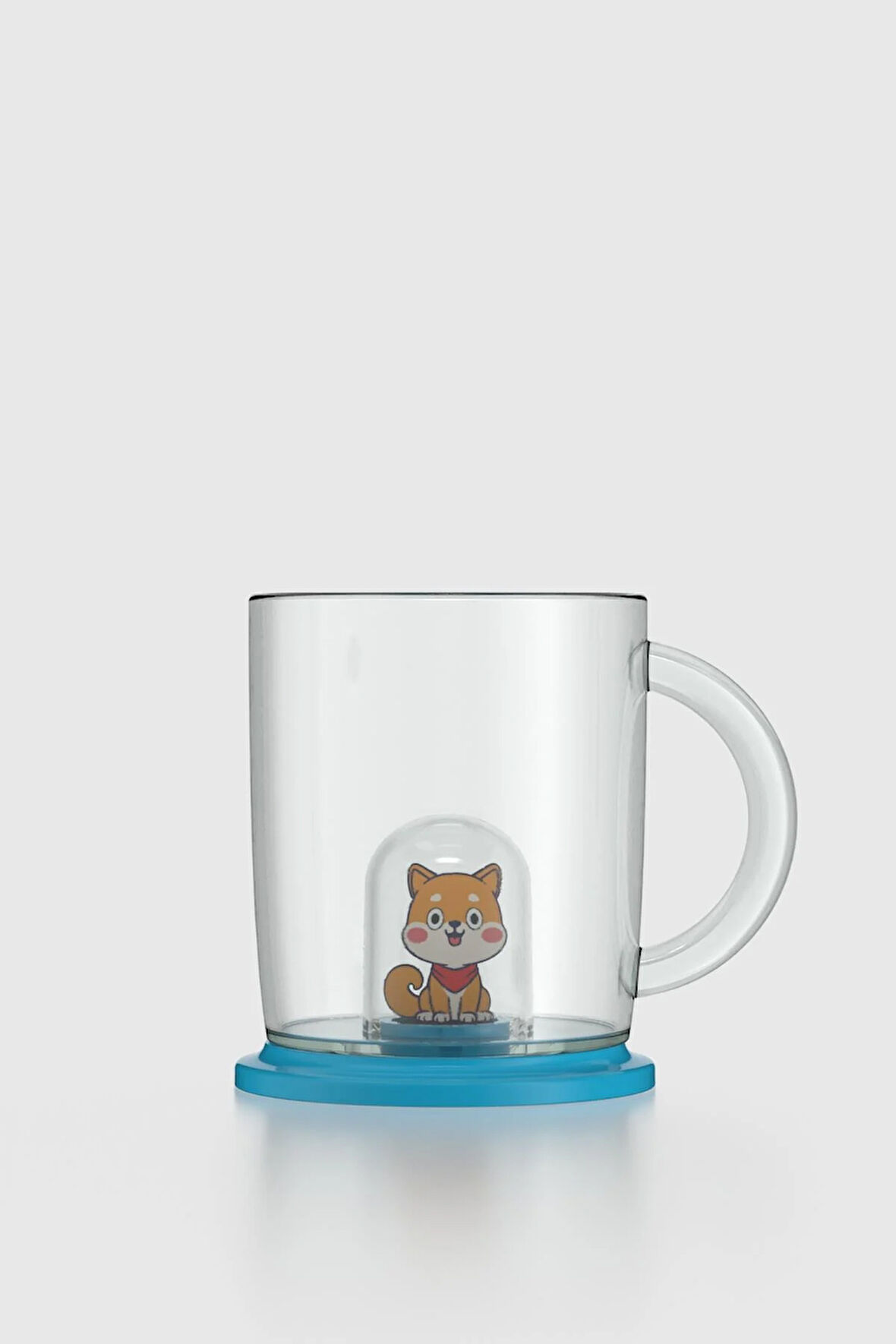 Renga Joy Kedi Figürlü 250 ml Kulplu Tritan Bardak 222053 Mavi