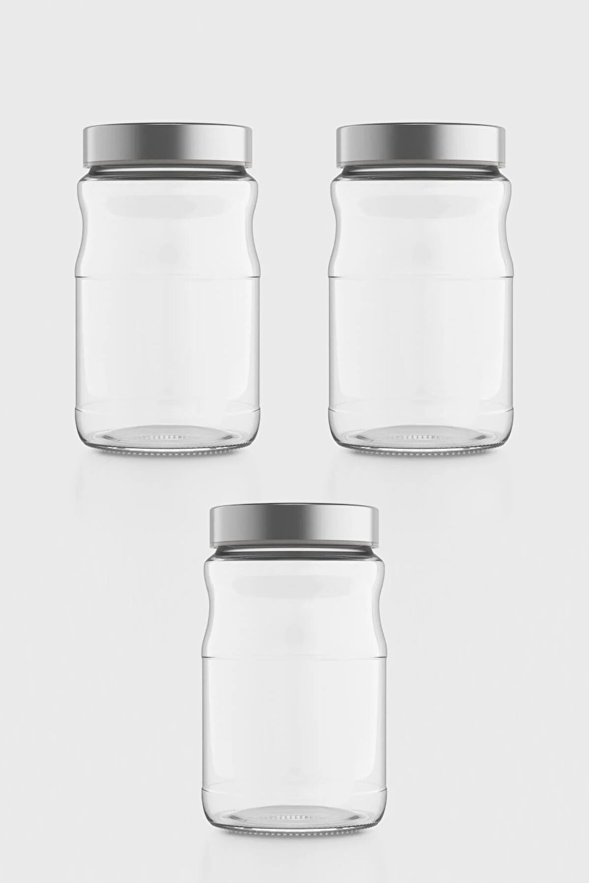 Renga Voca 1700 ml Metal Kapaklı 3'lü Cam Kavanoz Seti 131077