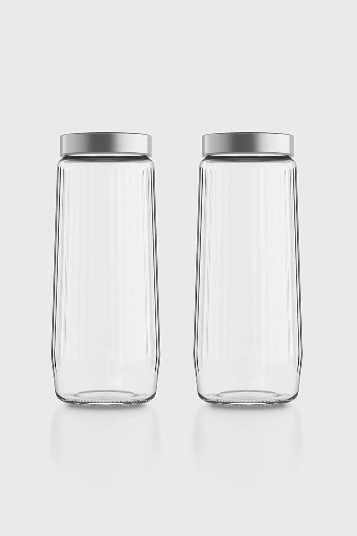 Renga Voca 1500 ml Metal Kapaklı Gravürlü 2'li Cam Kavanoz Seti 131079