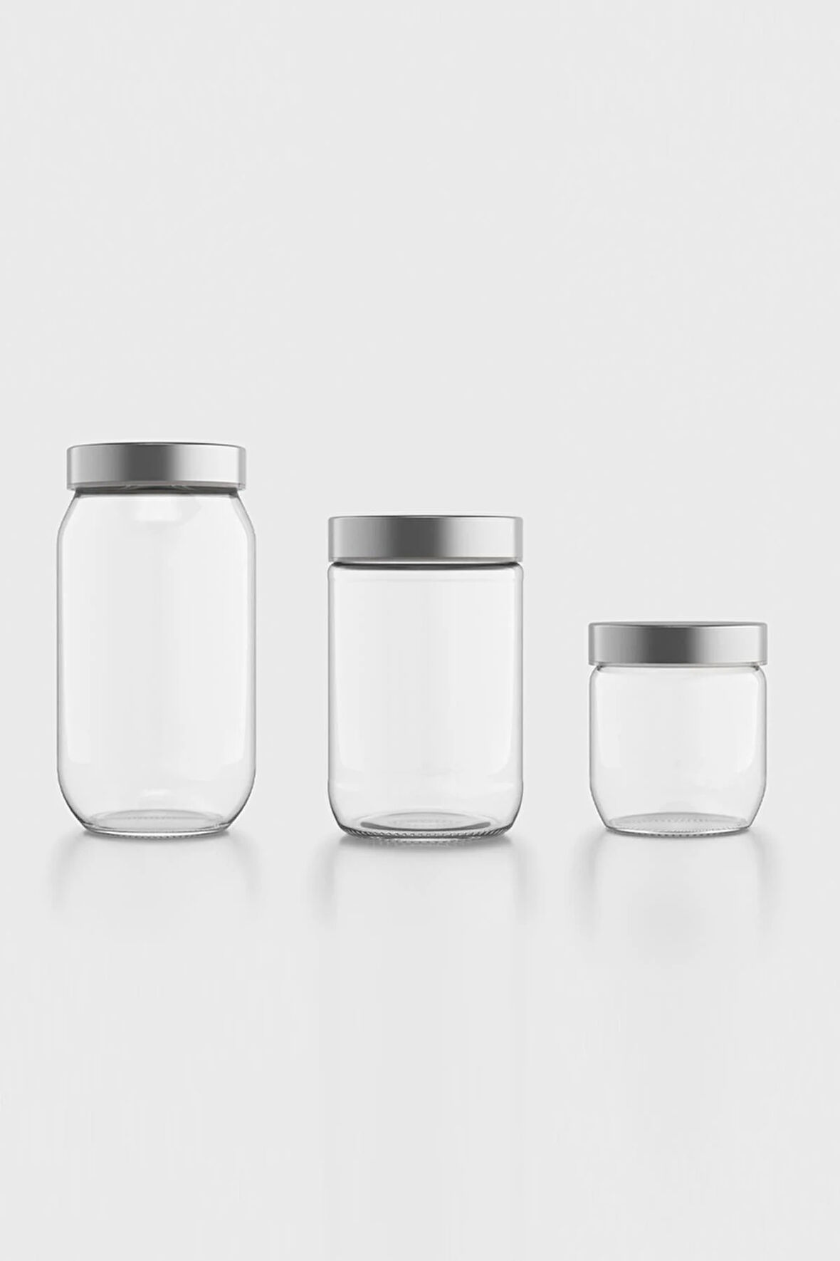 Renga Voca Metal Kapaklı 3 Boy Cam Kavanoz Seti 131080