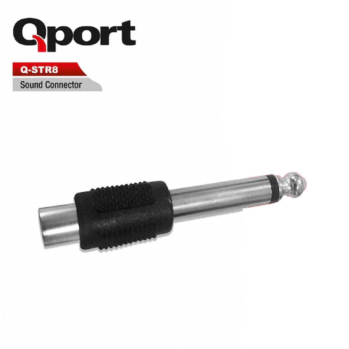 QPORT Q-STR8 6,3mm RCA DİŞİ => 3,5mm RCA ERKEK ÇEVİRİCİ