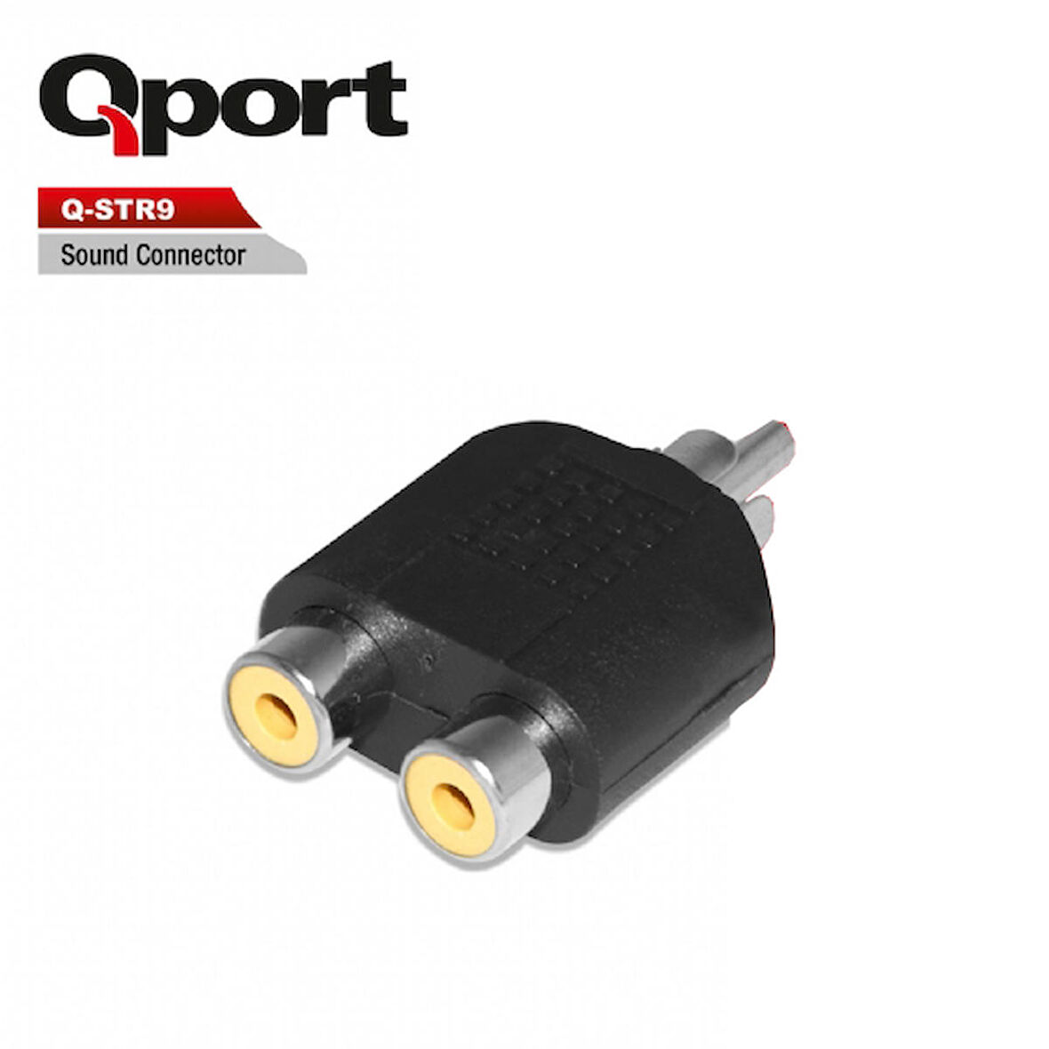 QPORT Q-STR9 3,5mm RCA ERKEK => 2*3,5mm RCA DİŞİ ÇEVİRİCİ