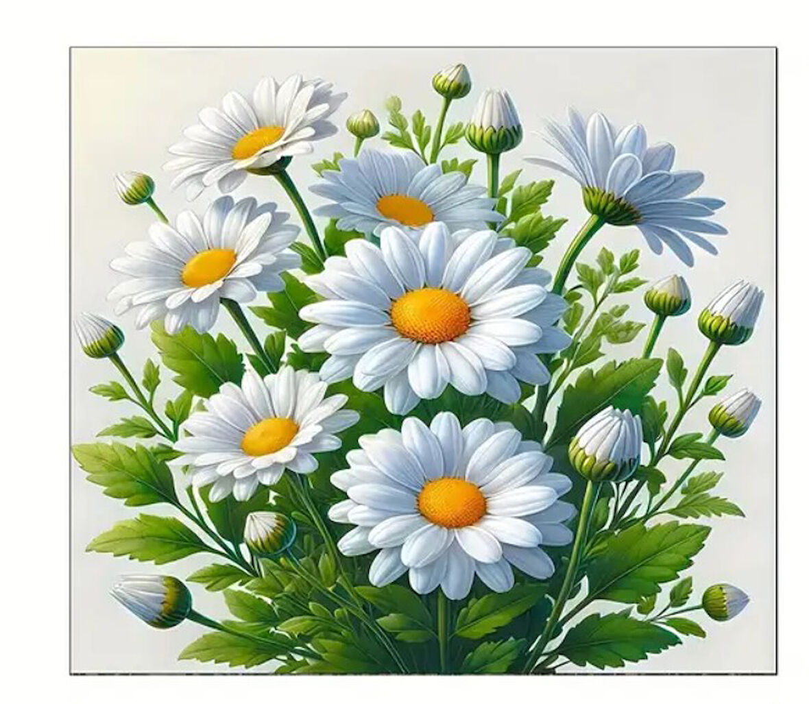 55 CM x 45 CM BEYAZ PAPATYA TASARIMI TEZGAH ÜSTÜ BULAŞIK KURUTMA MATI BULAŞIKLIK KURUTMA ÖRTÜSÜ