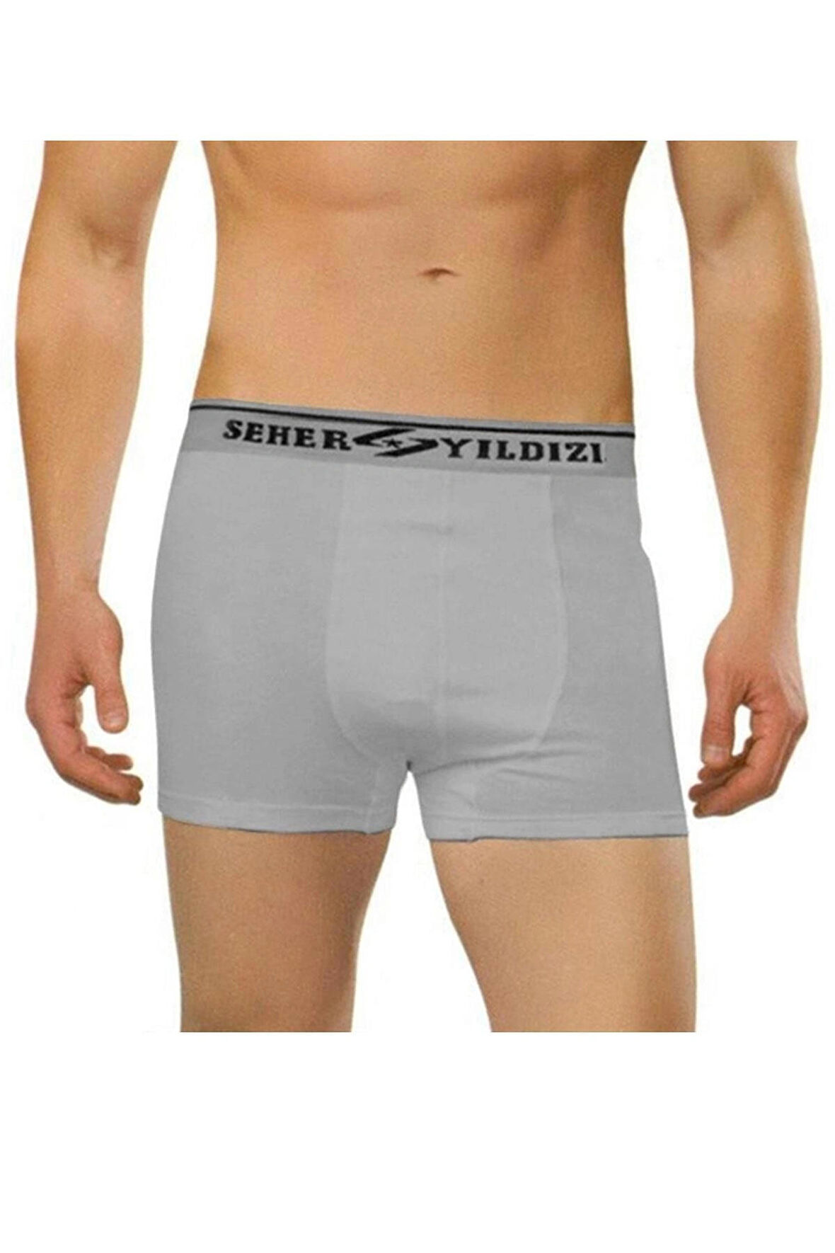 Seher Yıldızı Erkek Pamuklu Likralı Boxer 6 Lı Paket