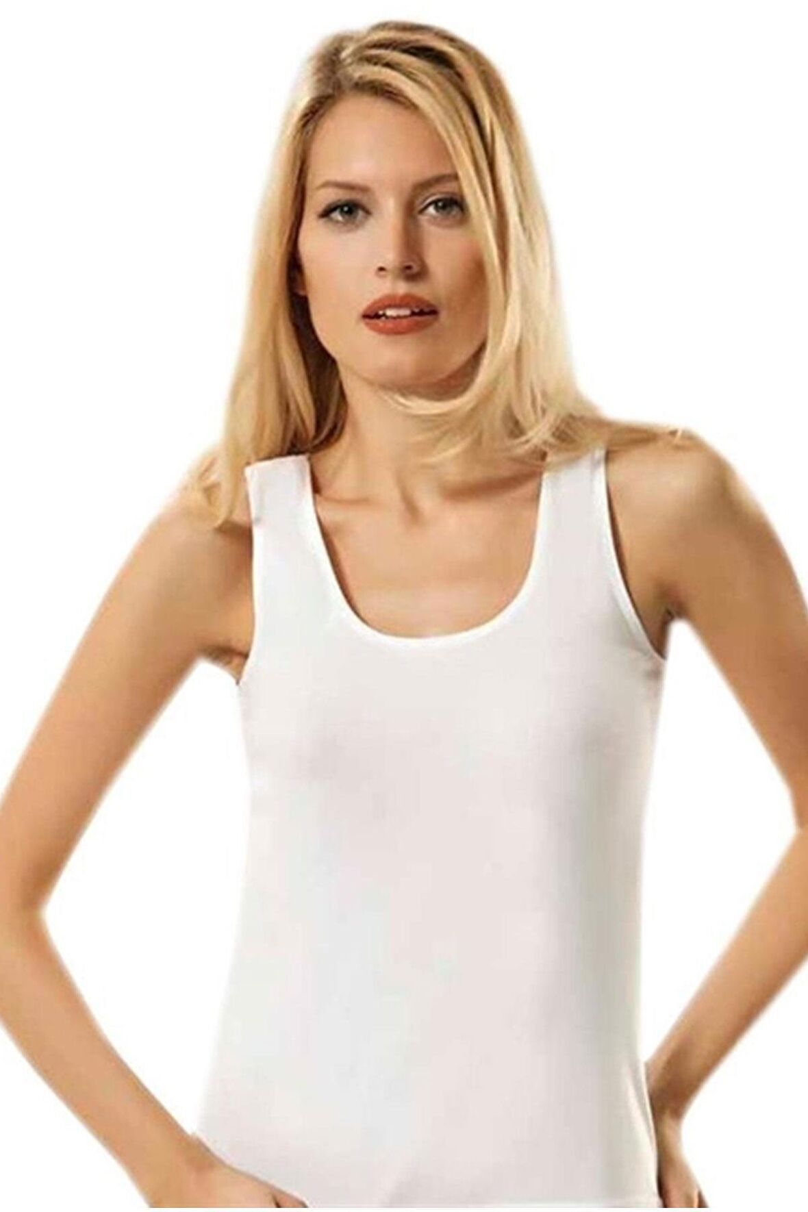 Tutku İç Giyim Kadın Ribana Geniş Askılı Atlet 6 Lı Paket