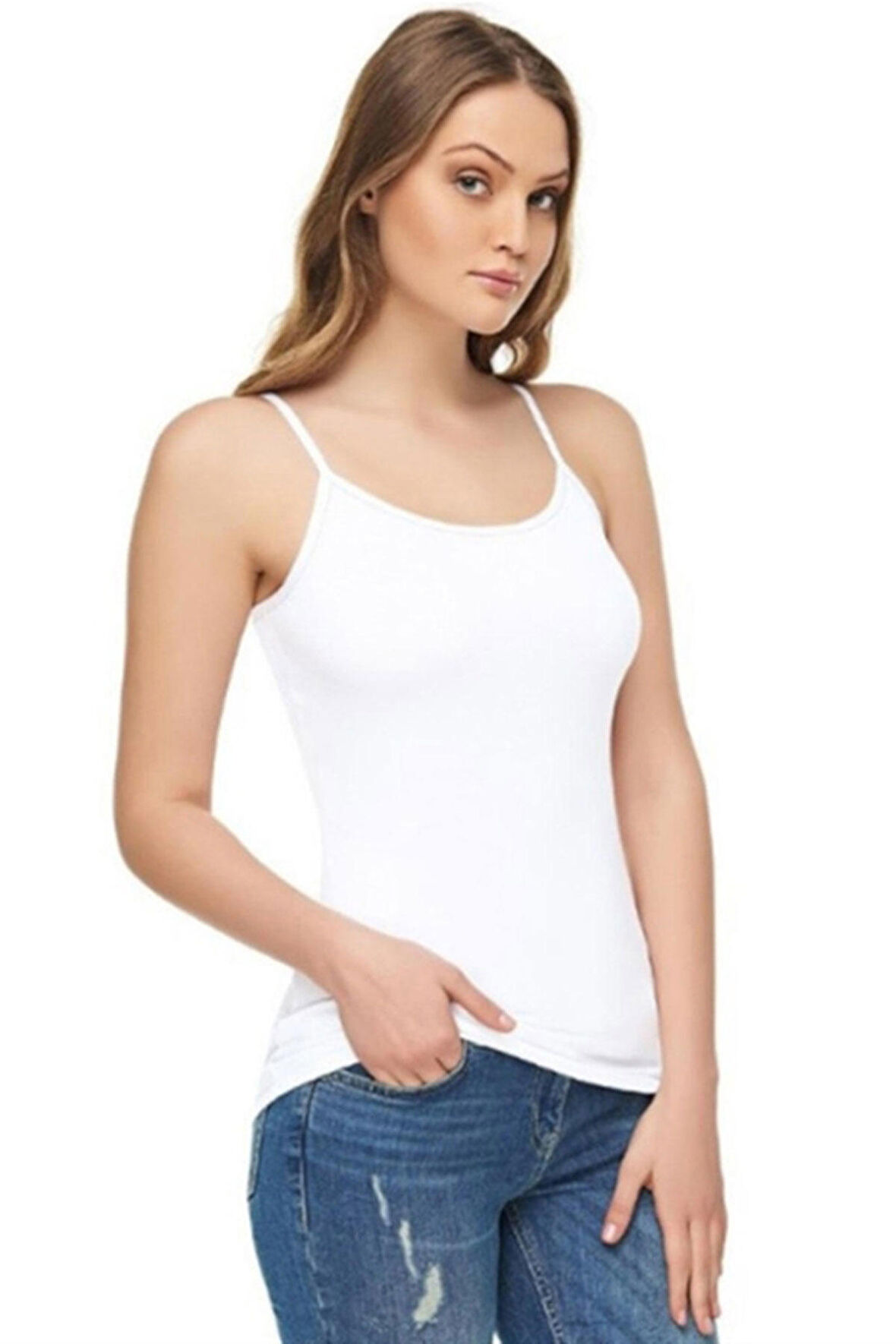 Tutku İç Giyim Elit Modal İp Askılı Kadın Atlet