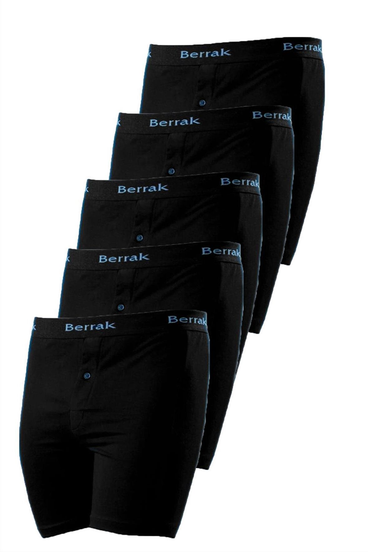 Berrak İç Giyim Erkek Düğmeli Likralı Uzun Paçalı Boxer 5li Paket