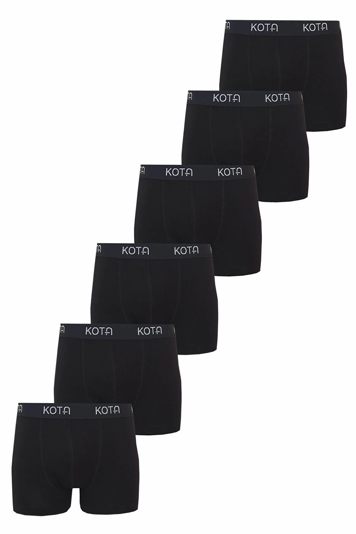 Kota 6lı Erkek Likralı Boxer Pamuklu Esnek Rahat Renkli Paçalı