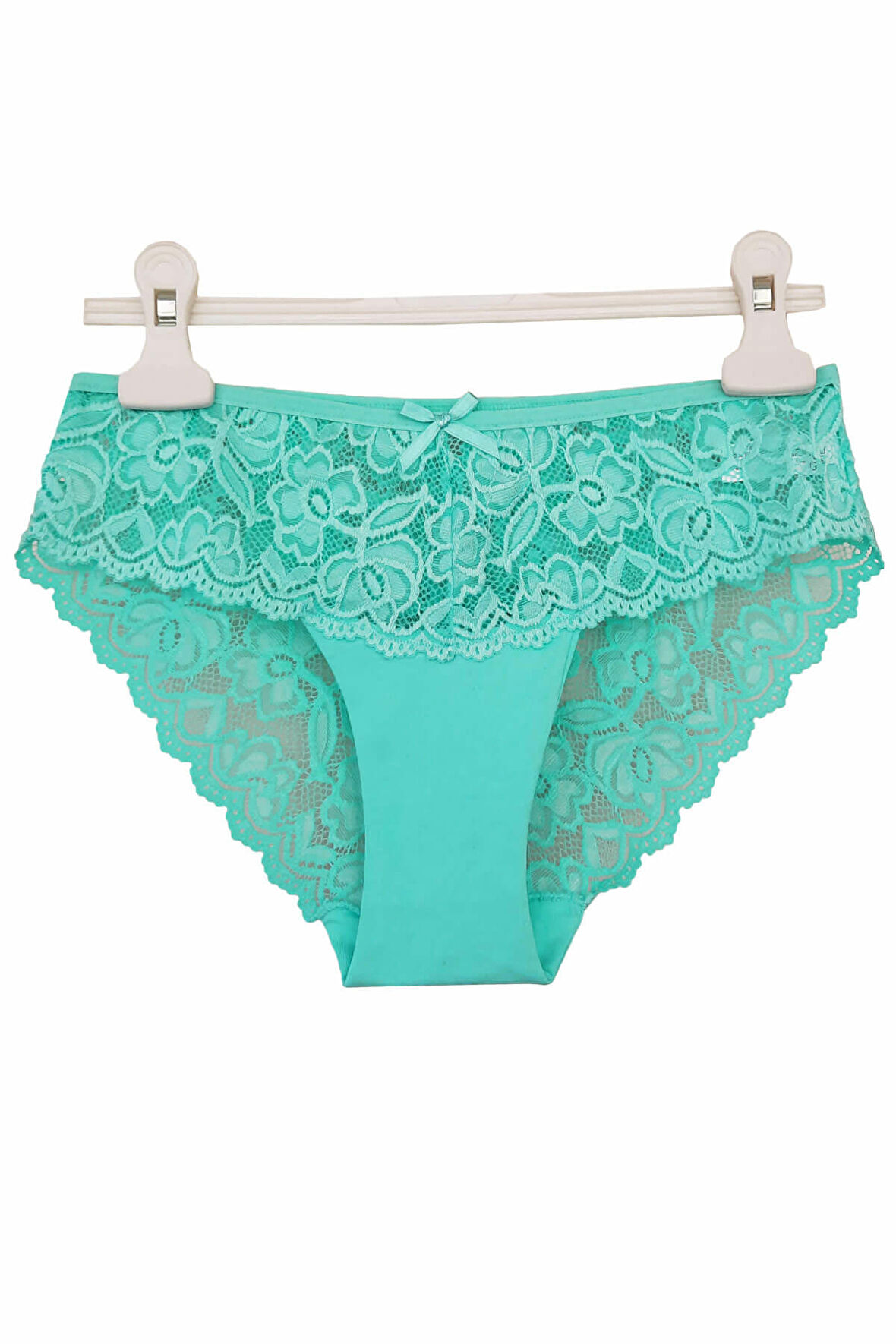 Kadın Dantel Külot Pamuklu Renkli Güpürlü Bikini 