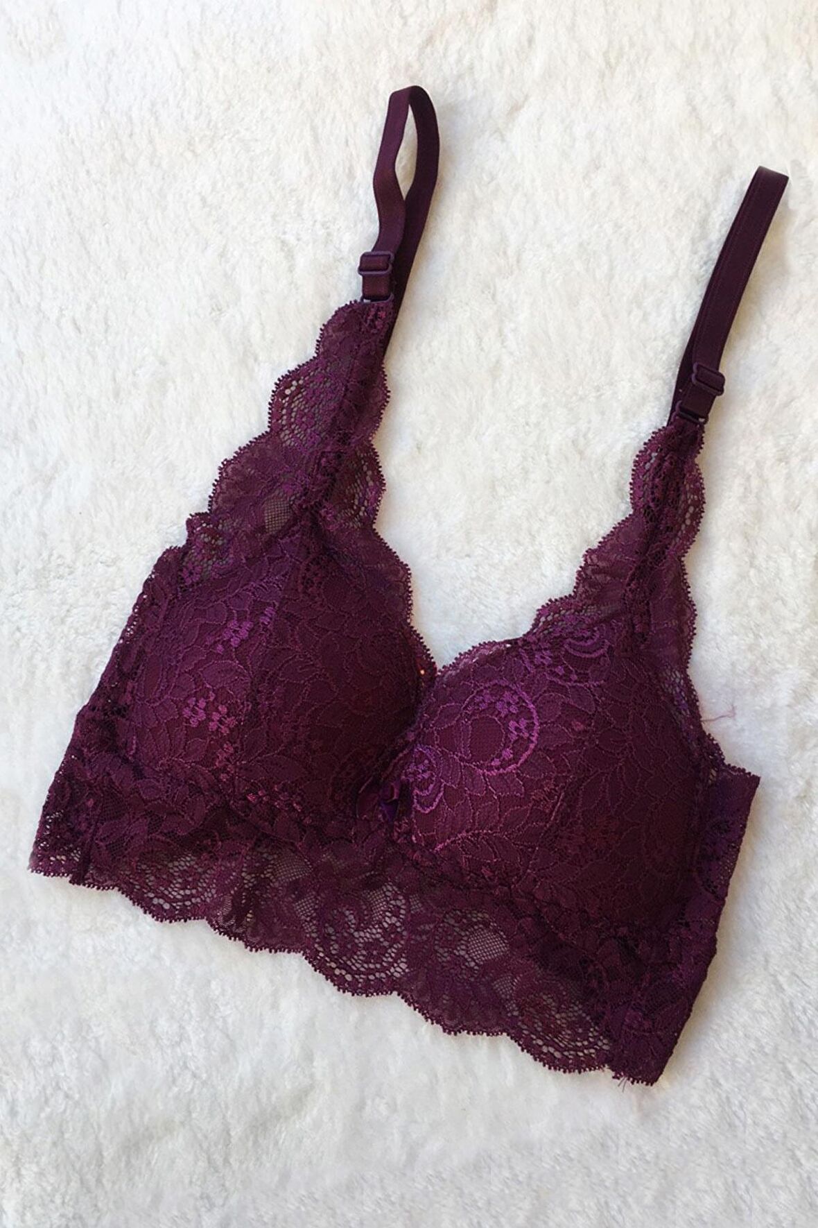 Kadın Pedli Bralet Sütyen Dantelli Soft Kap Büstiyer