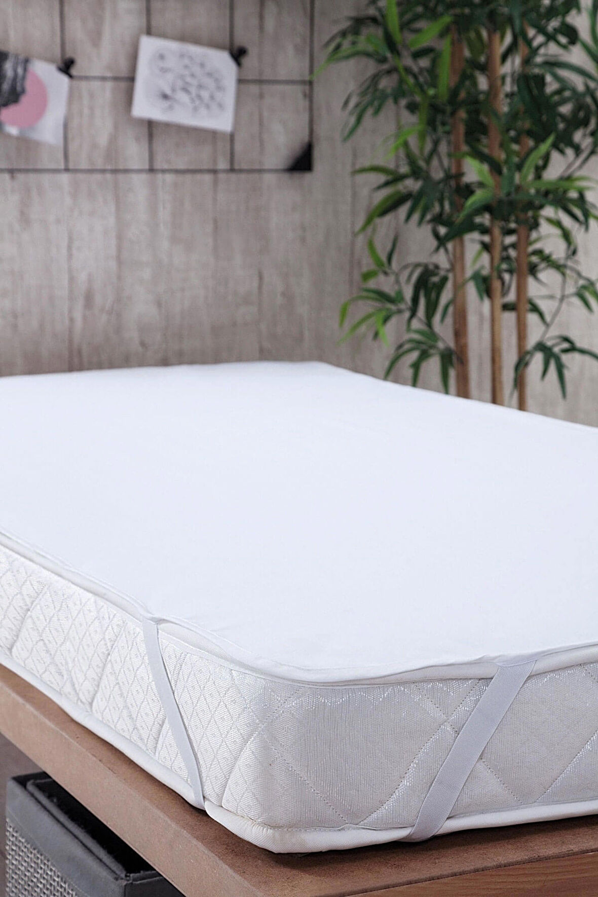 Sıvı Su Geçirmez Alez Yatak Koruyucu Pamuklu Köşe Lastikli