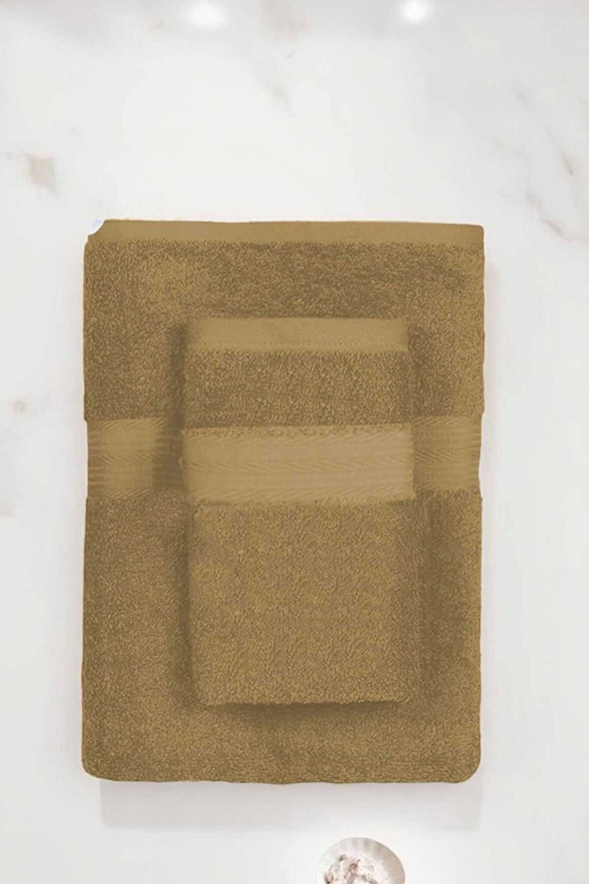 2 Parça Battal Lüks Premium Banyo Spa Havlu Takımı 90x170 Cm Kahve