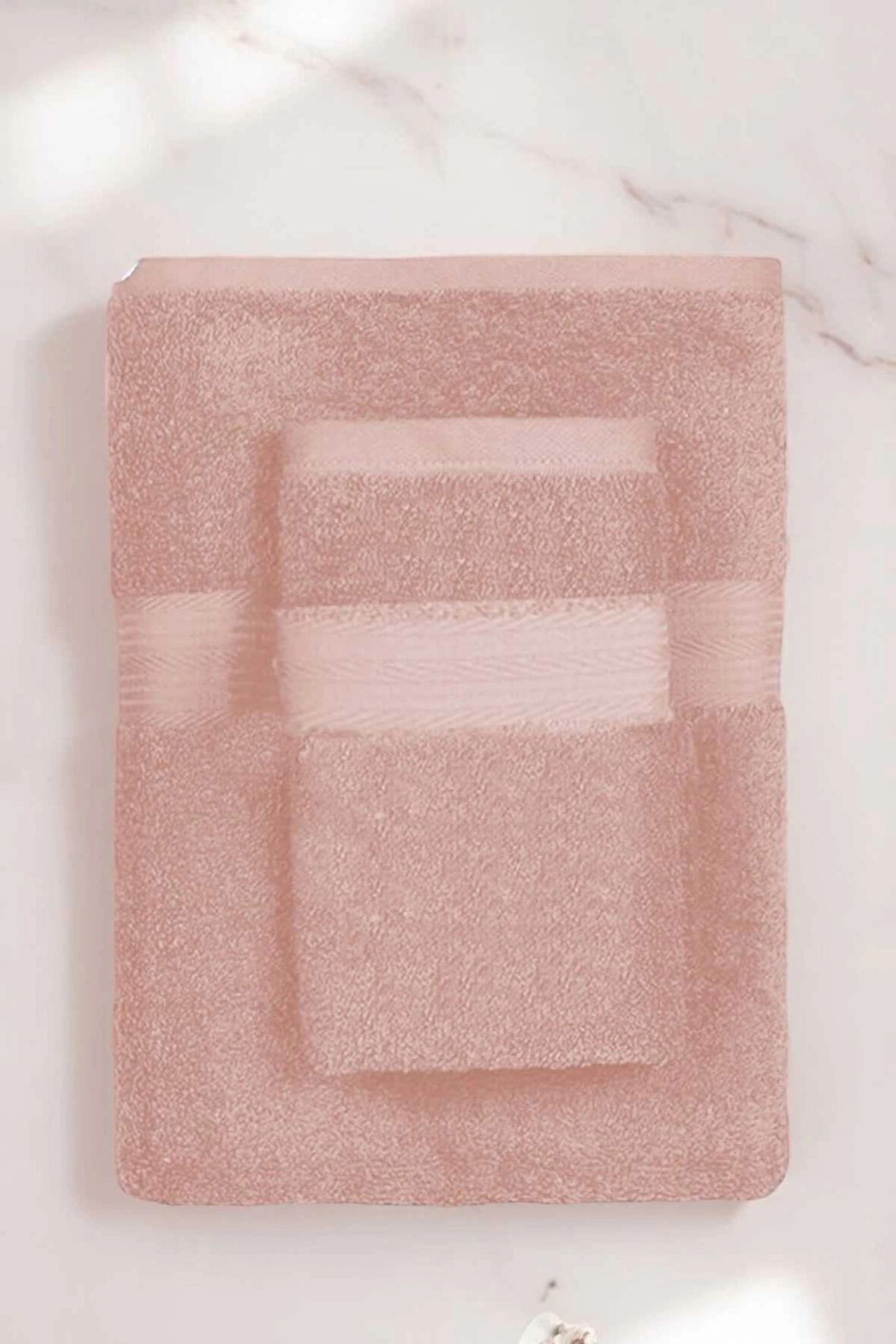 2 Parça Battal Lüks Premium Banyo Spa Havlu Takımı 90x170 Cm Somon