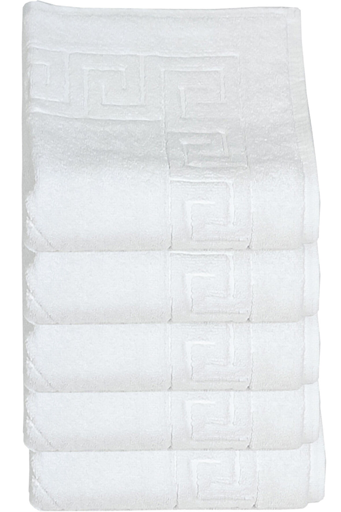 5 li Otel Ayak Havlusu Bukle Ayak İzli 50x70 Cm Beyaz 16/2 Avs 250 Gr