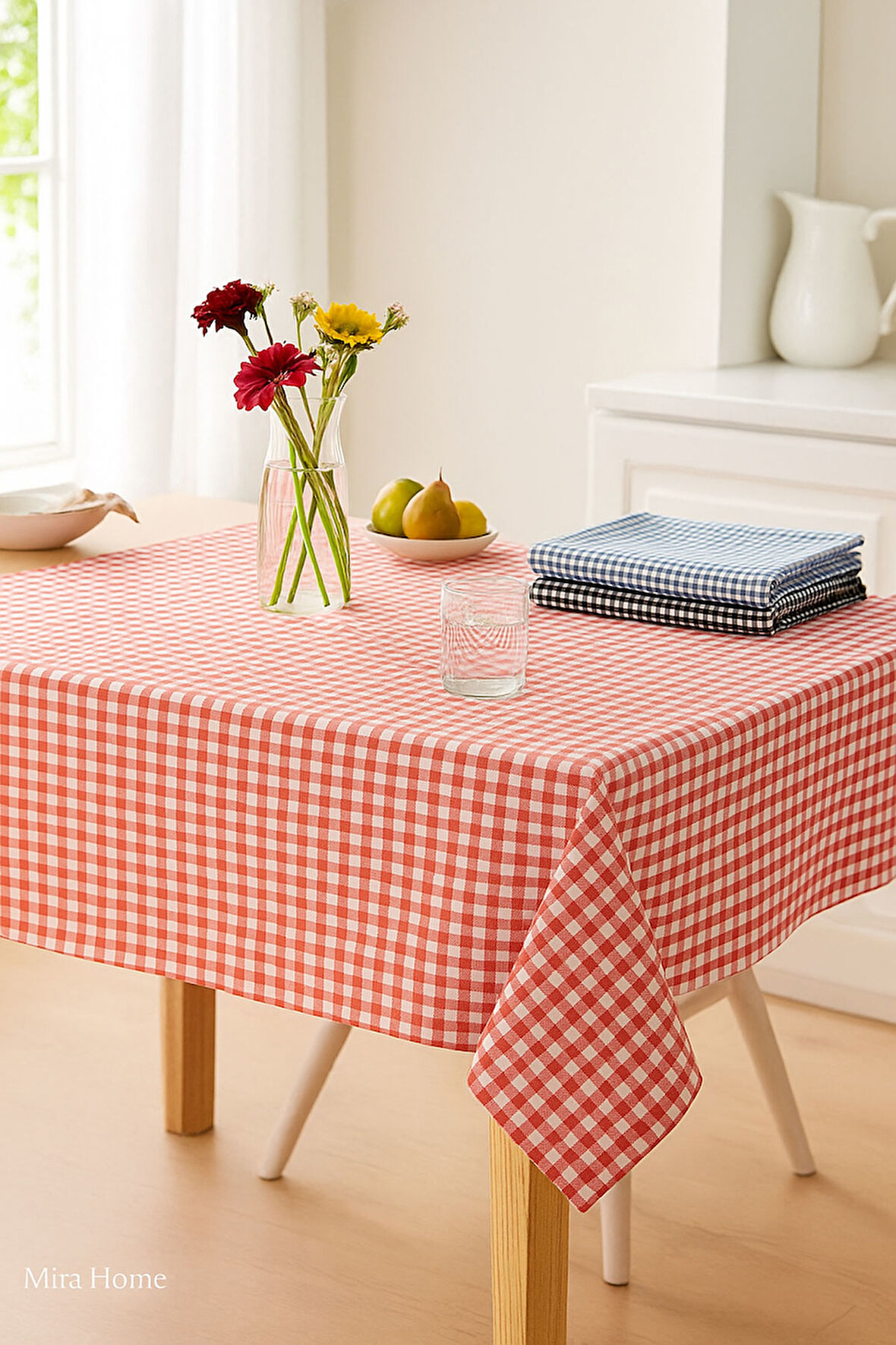 3 lü Zefira Renkli 170x170 cm Piknik Mutfak Masa Örtüsü & Yer Sofra Bezi 