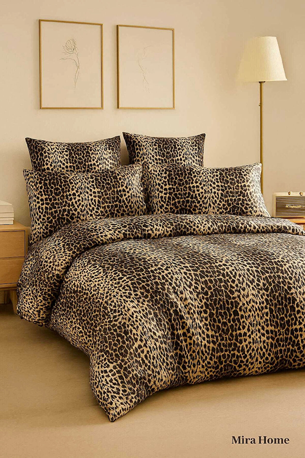 Çift Kişilik Pamuklu Nevresim Takımı Wild Leopard