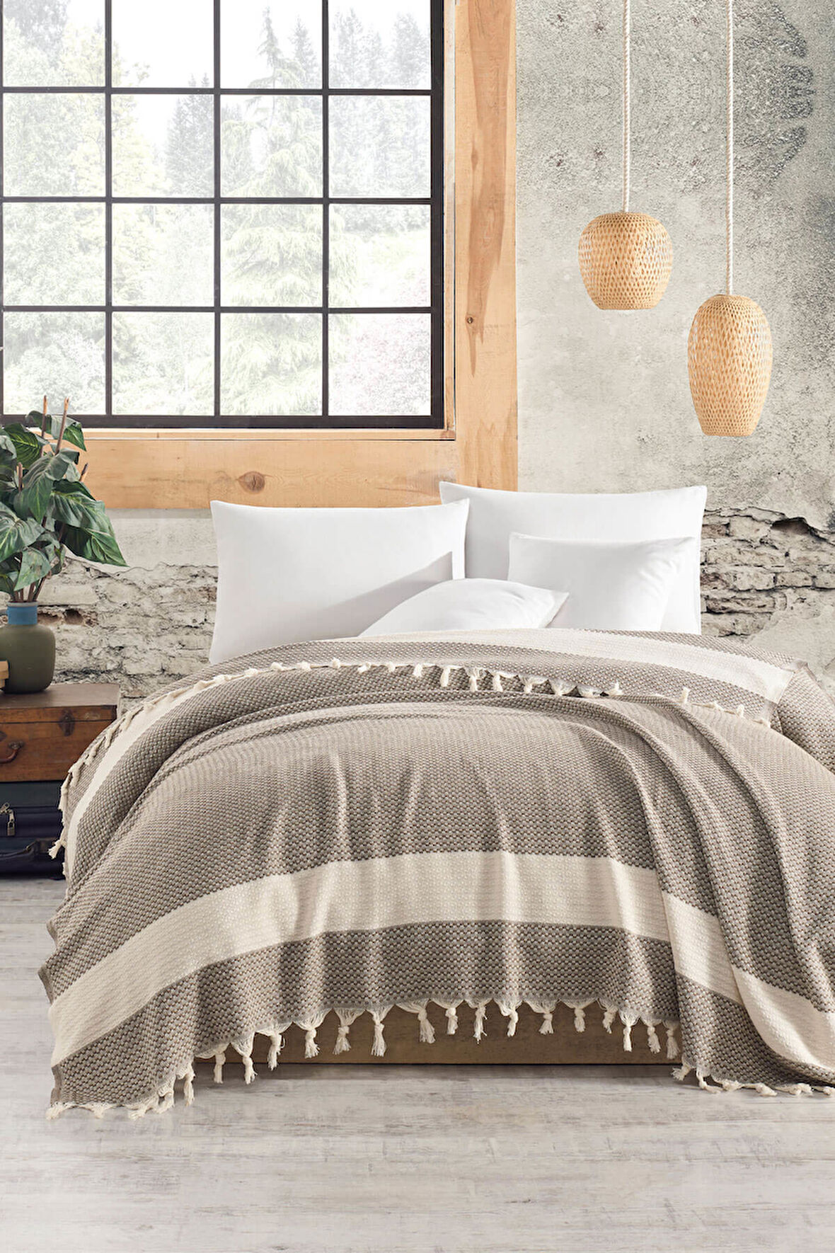 Çift Kişilik Yatak Pikesi Yatak Örtüsü Luna 200 x 230 Cm