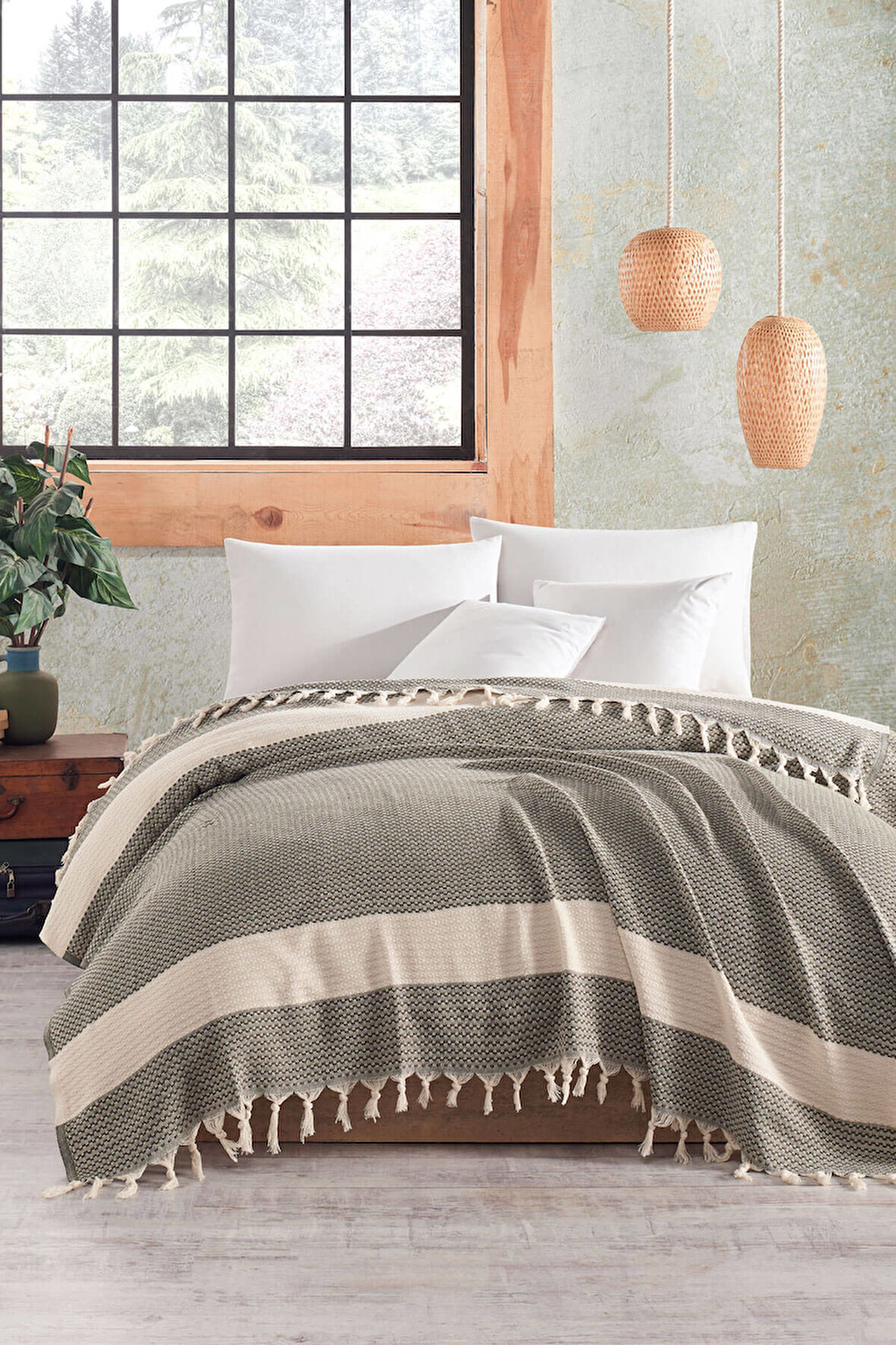 Çift Kişilik Yatak Pikesi Yatak Örtüsü Luna 200 x 230 Cm