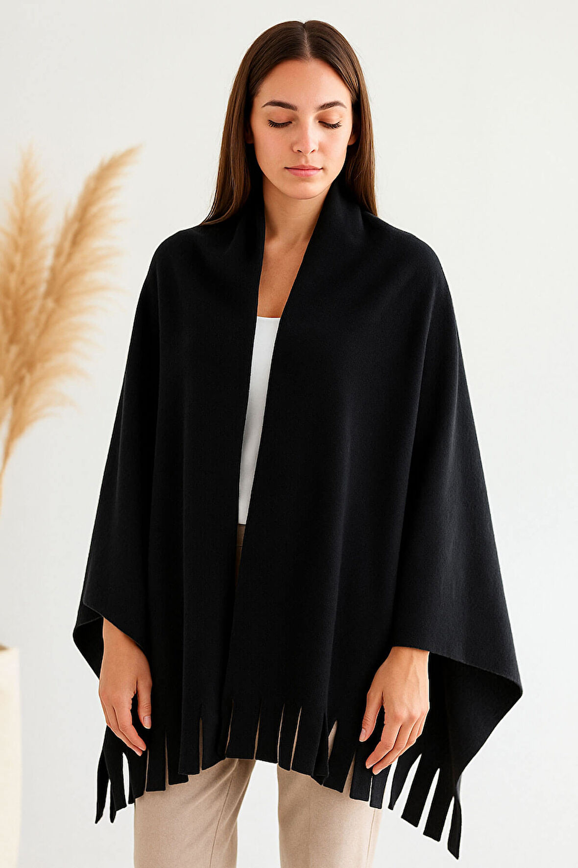 Unisex Polar Omuz Şalı 70X180 Cm Kışlık Sıcak Şal Elegantwarm