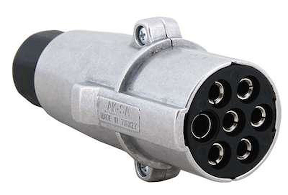 Unıversal Truck Tir Romork Fisi N Tipi 7 LI Erkek Alumınyum (terminallı Ve Soketli) - Aksa 14-024