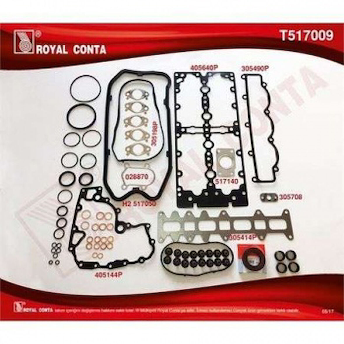 İveco Ticarı Motor Takım Conta (alt / Ust Full) Skt Keceli Subap Lastıklı S,k,c Harıc Ducato 01> İveco Daıly 01> - Royal T517009