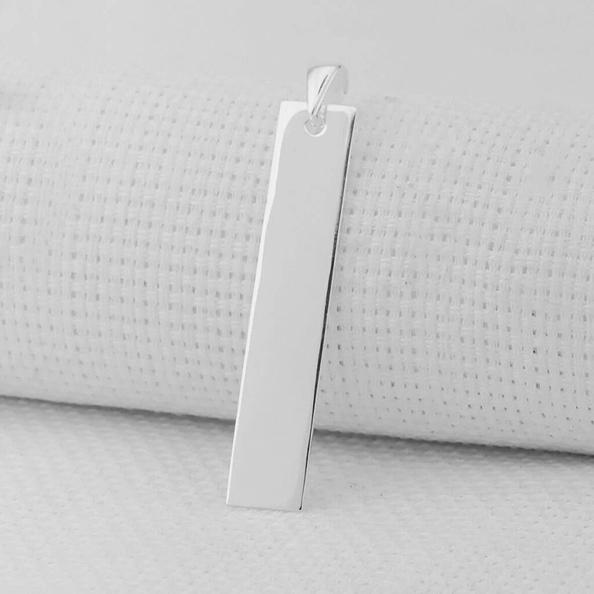 Plaka 925 Ayar Gümüş Erkek Kolye Ucu