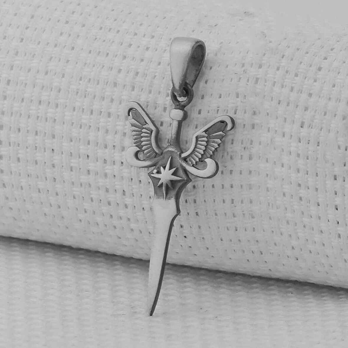 Melek Kanatlı 925 Ayar Gümüş Erkek Kolye Ucu