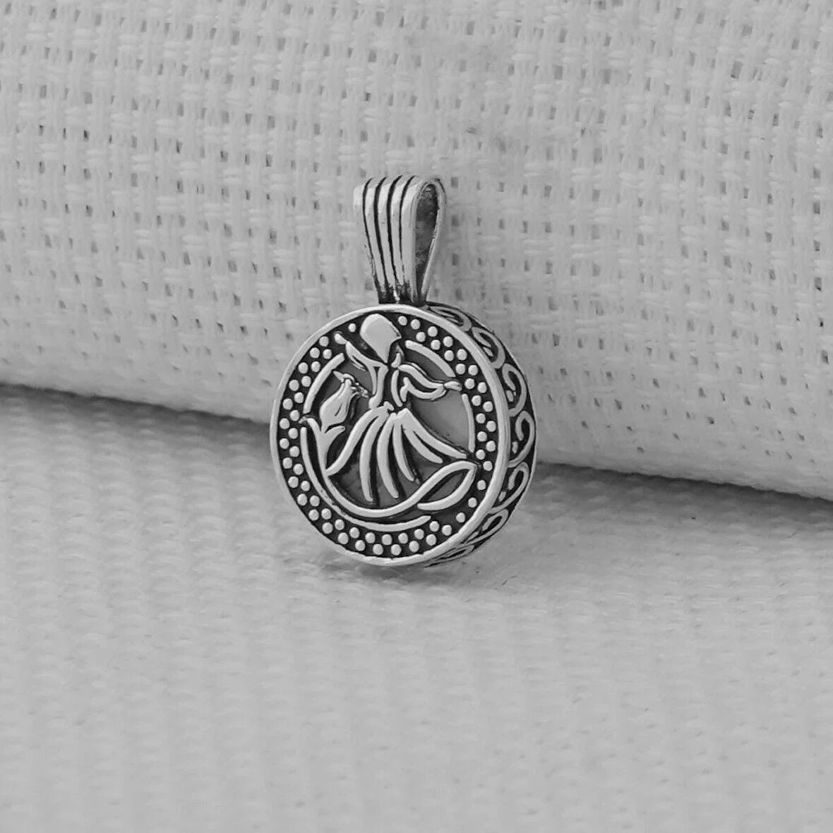 Mevlana Tasarımlı 925 Ayar Gümüş Erkek Kolye