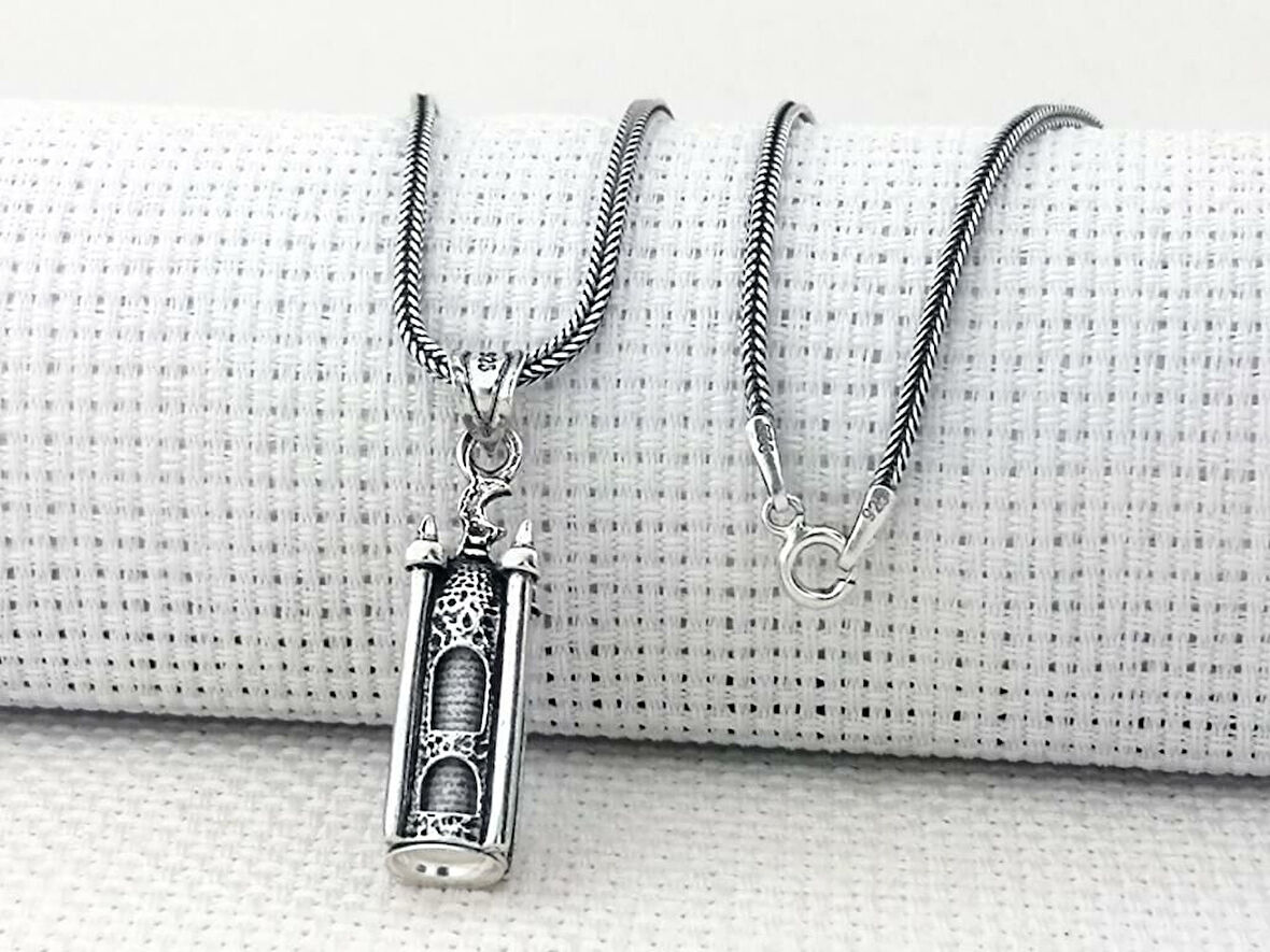 Minare Tasarımlı Cevşen Kebir Dualı 925 Ayar Gümüş Erkek Kolye