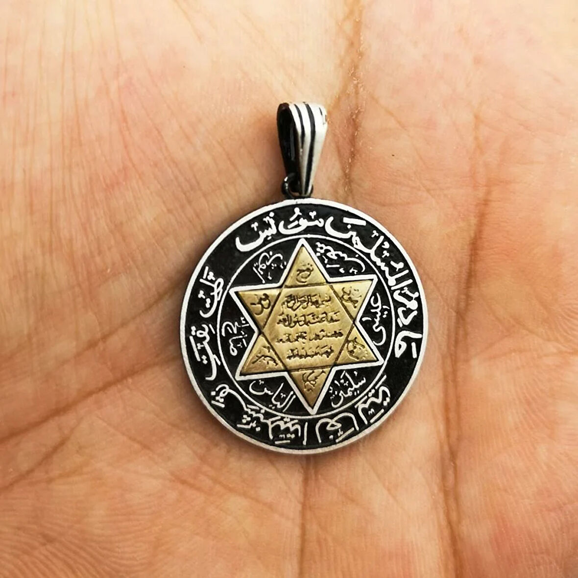 Mührü Süleyman 925 Ayar Gümüş Erkek Kolye