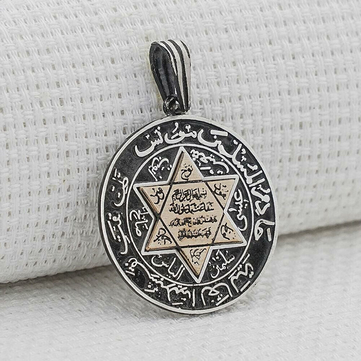 Süleyman Mührü 925 Ayar Gümüş Erkek Kolye