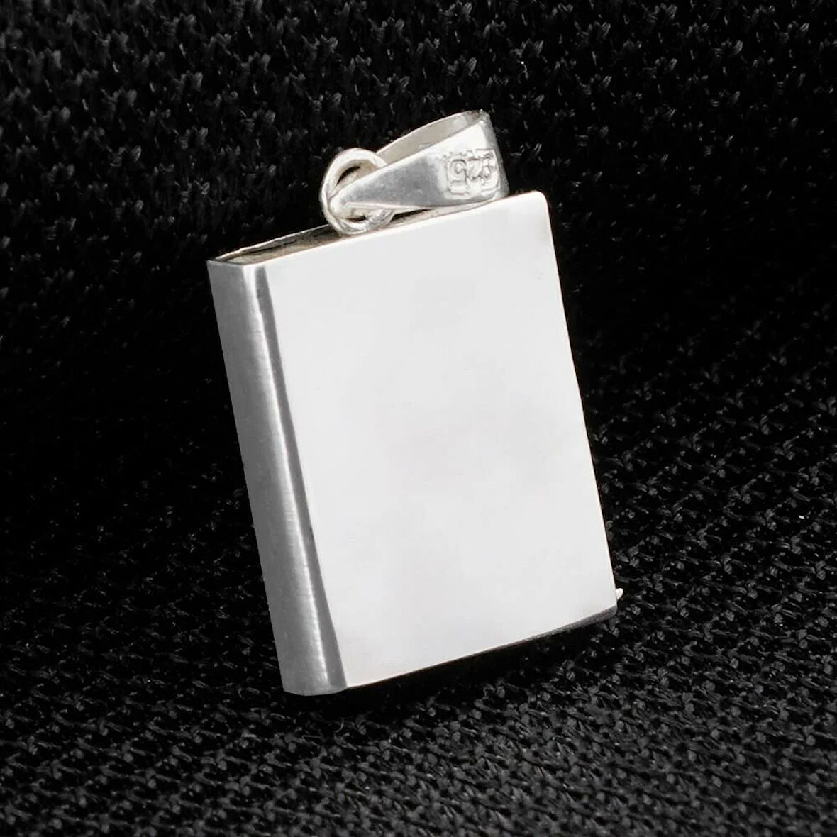 Açılabilir Cevşen Muskalık Kare 925 Ayar Gümüş Erkek Kolye Ucu