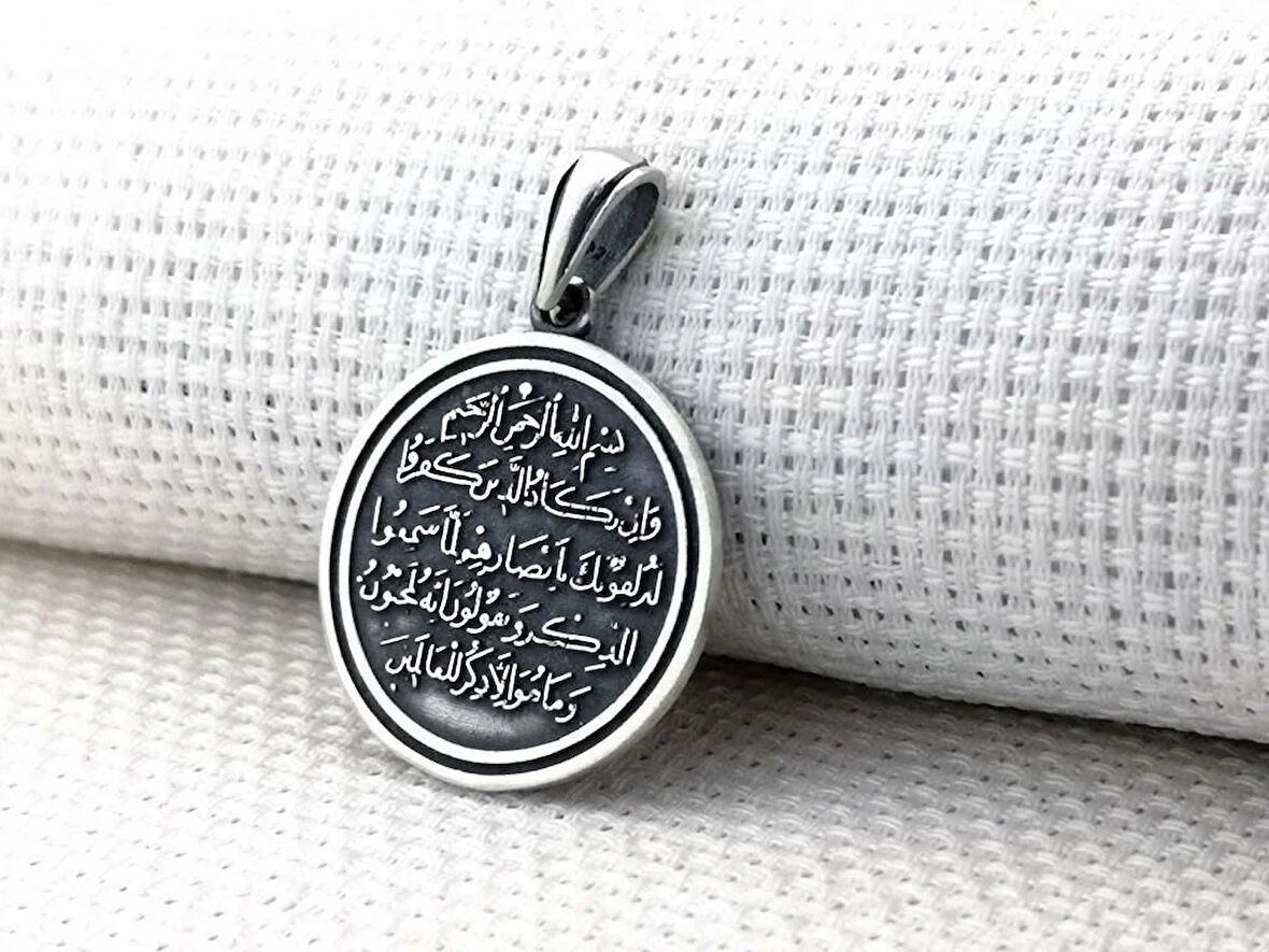 Nazar Duası 925 Ayar  Gümüş Erkek Kolye Ucu