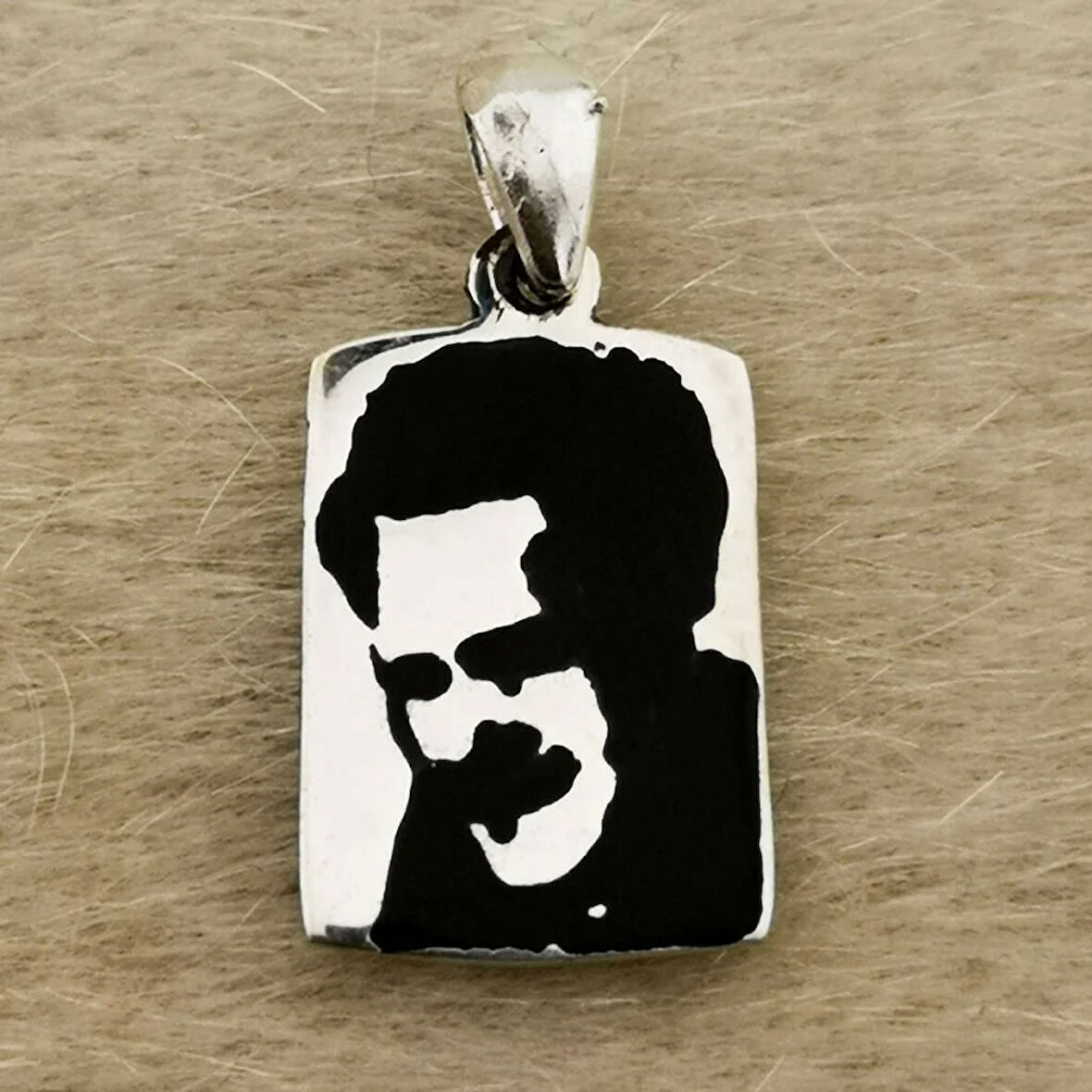 Nazım Hikmet 925 Ayar  Gümüş Erkek Kolye