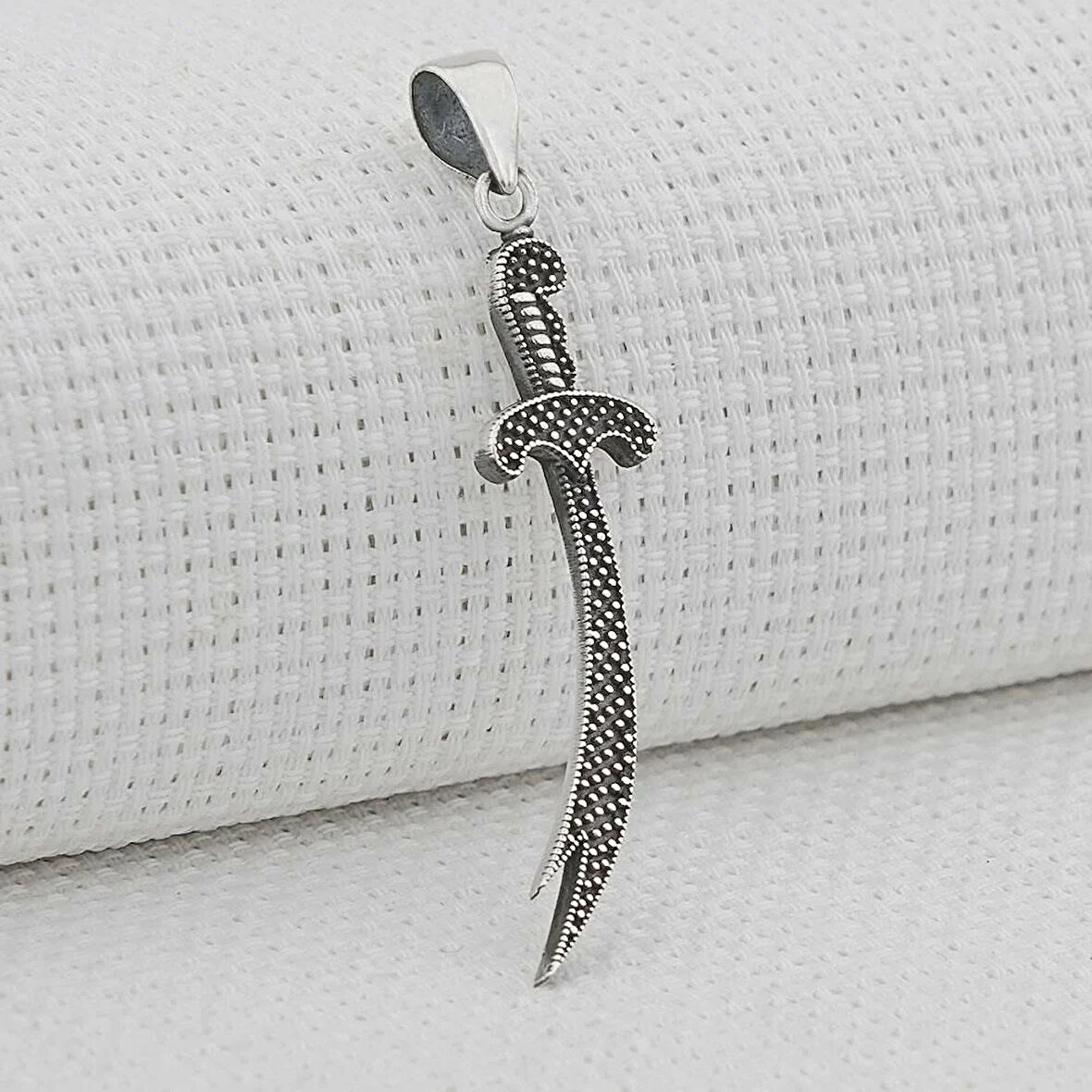 Zülfikar Nokta Tasarımlı 925 Ayar Gümüş Erkek Kolye