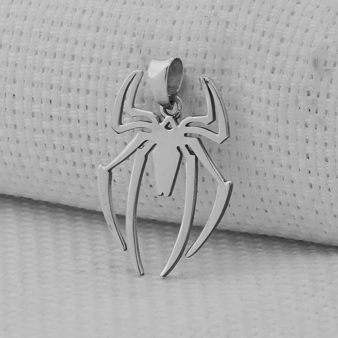 Örümcek Tasarımlı 925 Ayar Gümüş Erkek Kolye Ucu