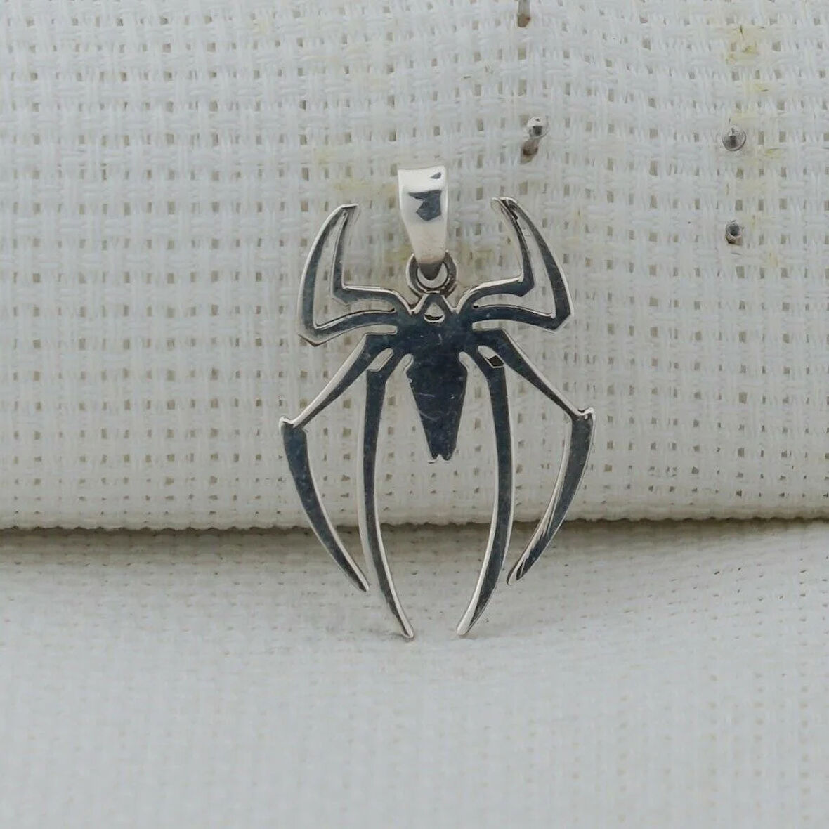 Örümcek Tasarımlı 925 Ayar Gümüş Erkek Kolye Ucu