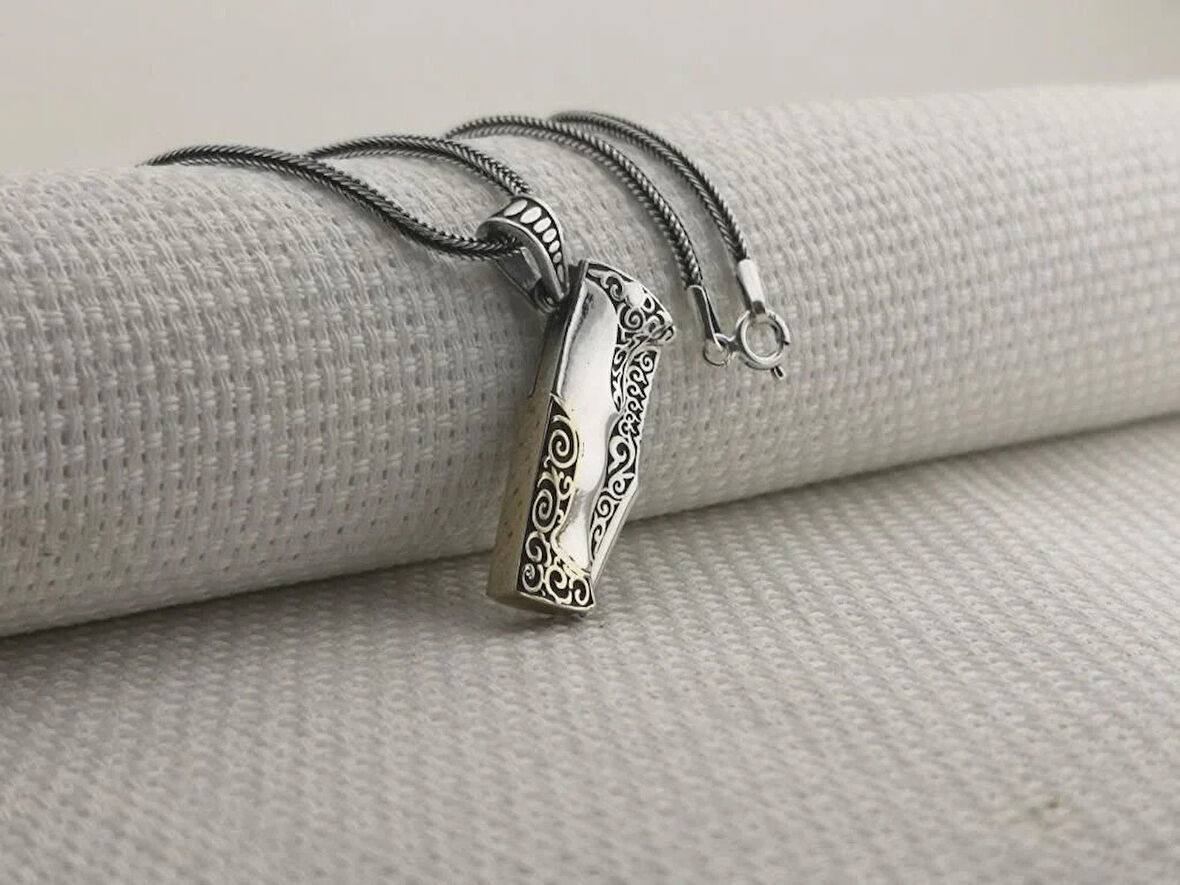 Cakı Avcı  925 Ayar Gümüş Erkek Kolye