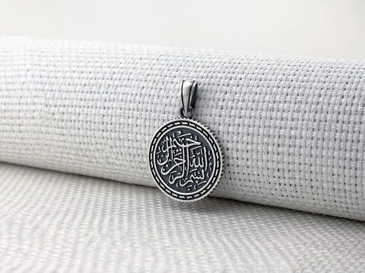 Şerif Dualı Besmelei İ  925 Ayar Gümüş Erkek Kolye
