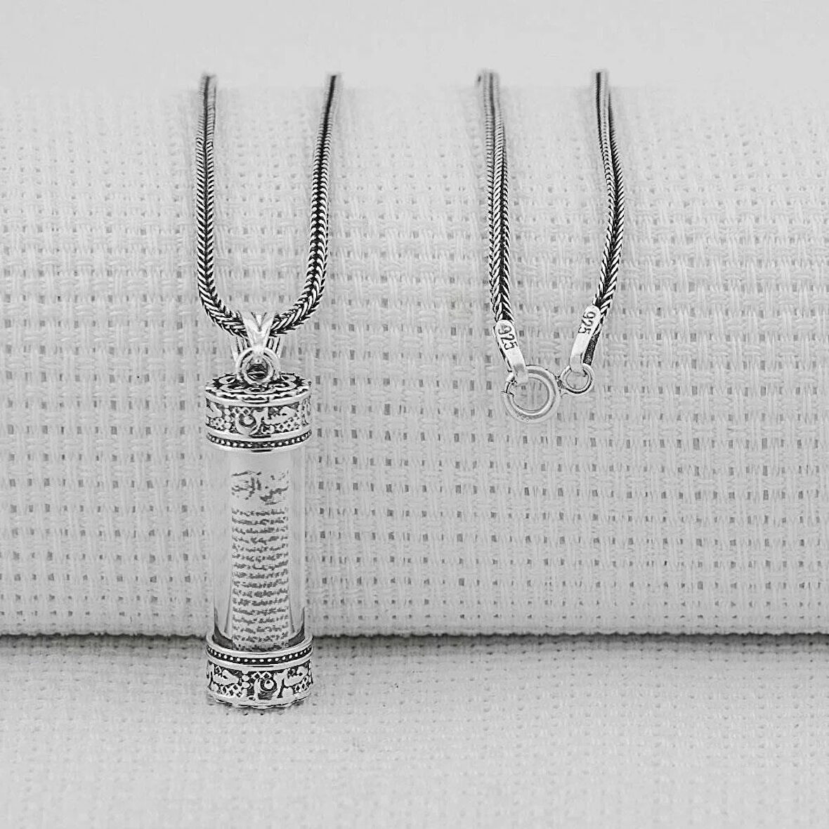 Cevşeni Kebir Dualı 925 Ayar Gümüş Erkek Kolye