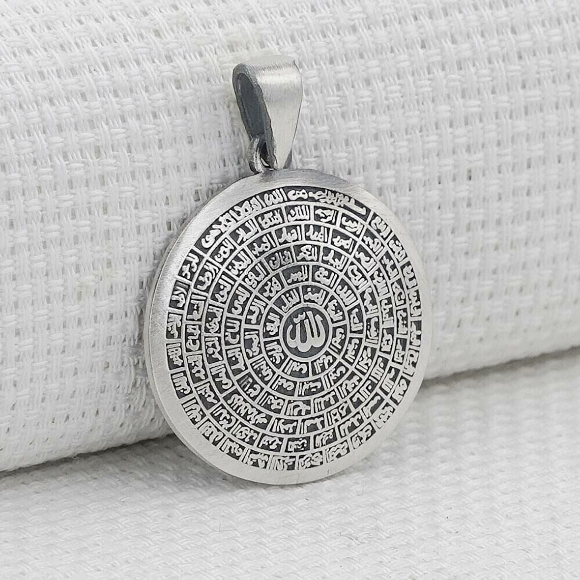 Silindir Tasarımlı Kebir Dualı Cevşen 925 Ayar Gümüş Erkek Kolye