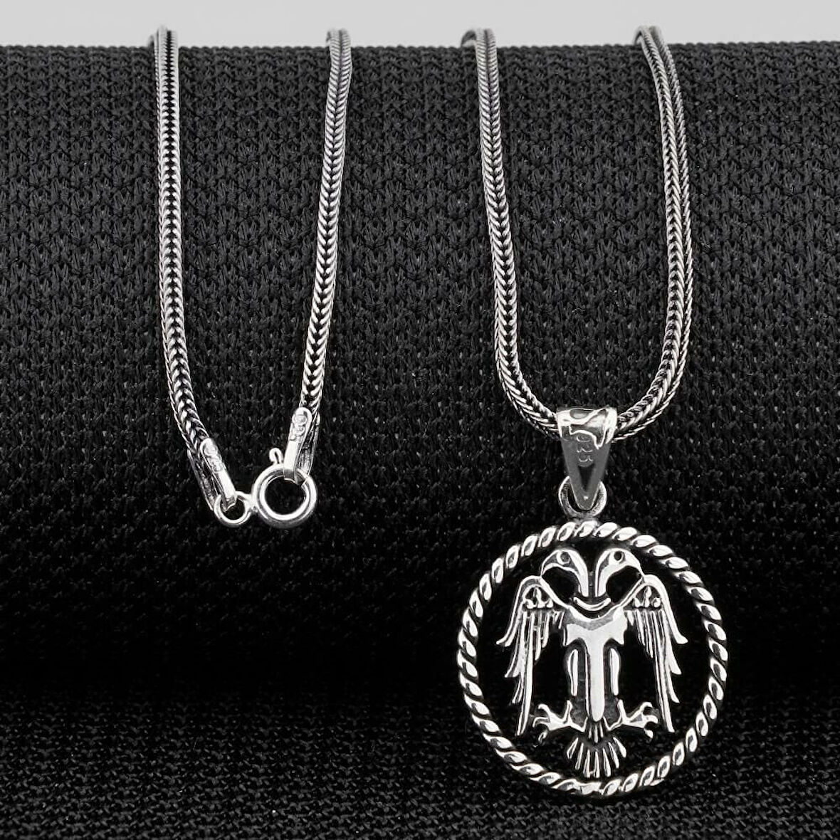 Kartal 925 Ayar Gümüş Erkek Kolye