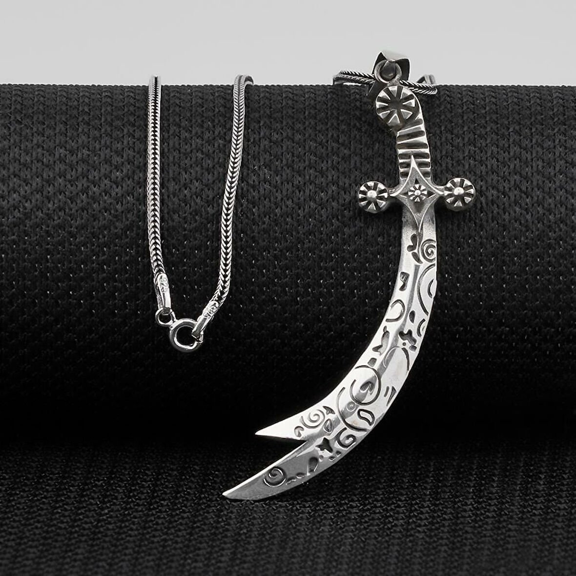 Zulfikar Tasarım 925 Ayar Gümüş Erkek Kolye