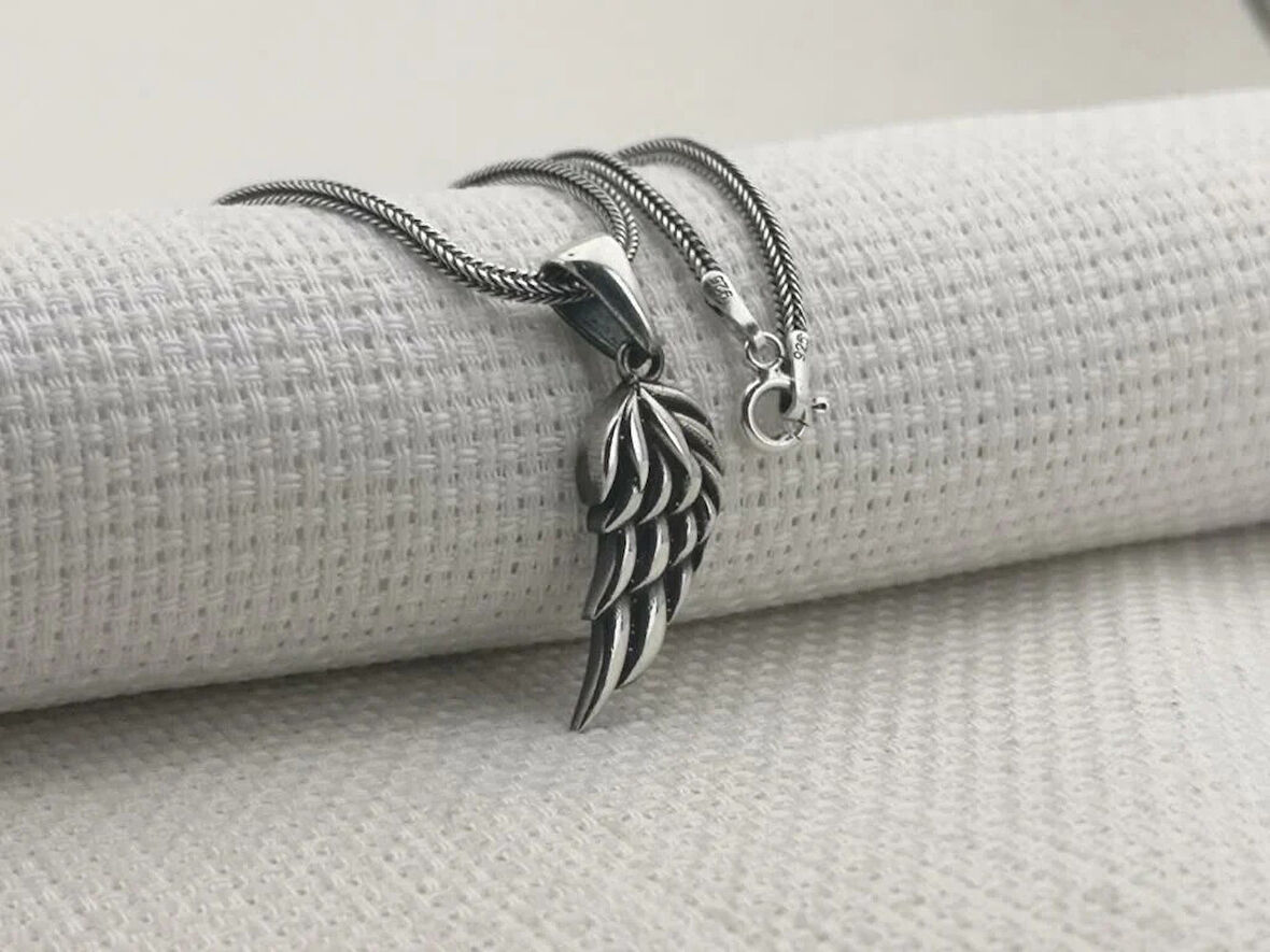 Kanat Tasarımlı 925 Ayar Gümüş Erkek Kolye