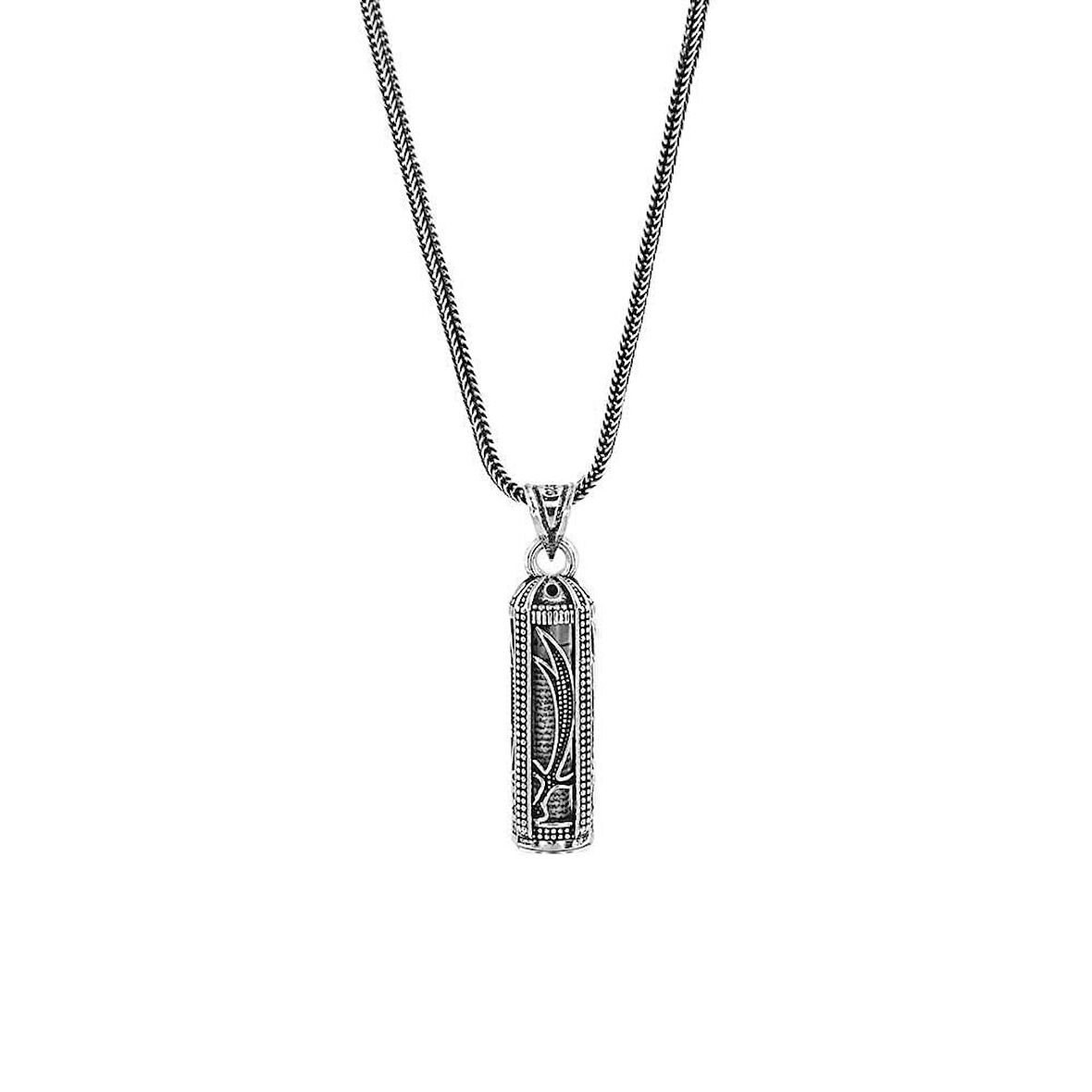 Zulfikar Tasarımlı Kebir Dualı Cevşen 925 Ayar Gümüş Erkek Kolye