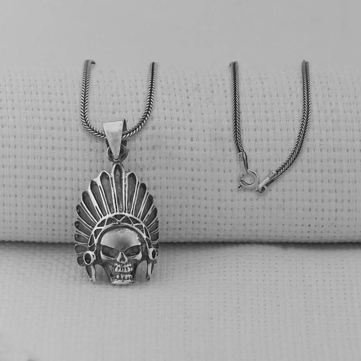 Kızıldereli Tasarım 925 Ayar Gümüş Erkek Kolye