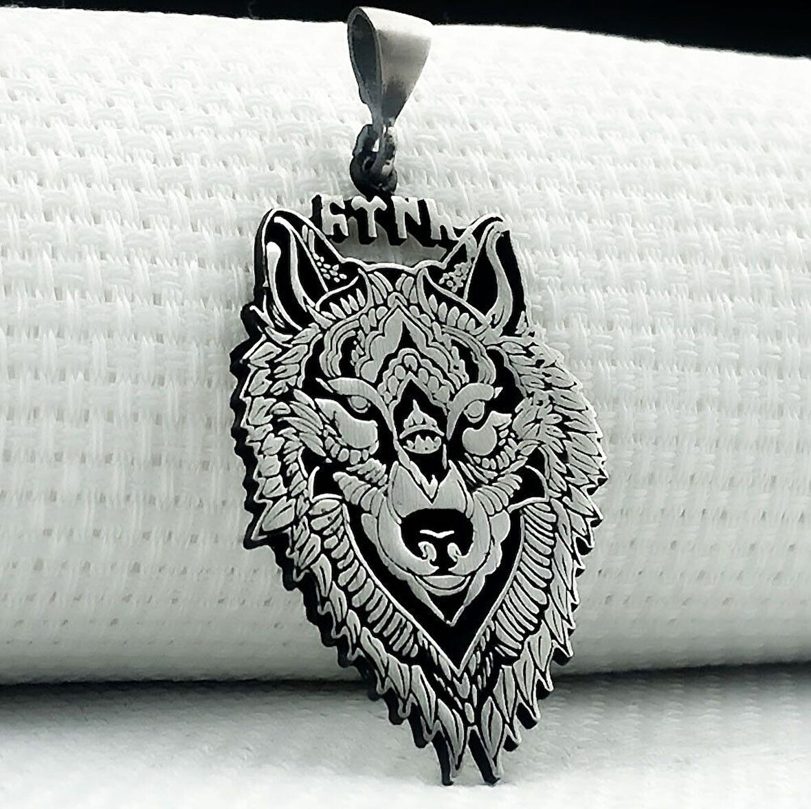 Kurt Kafası Türk Yazılı 925 Ayar Gümüş Erkek Kolye Ucu