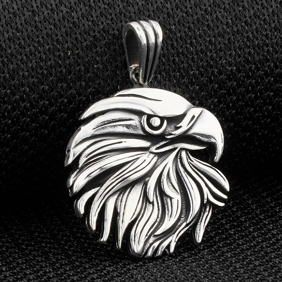 Kartal Tasarımlı 925 Ayar Gümüş Erkek Kolye Ucu