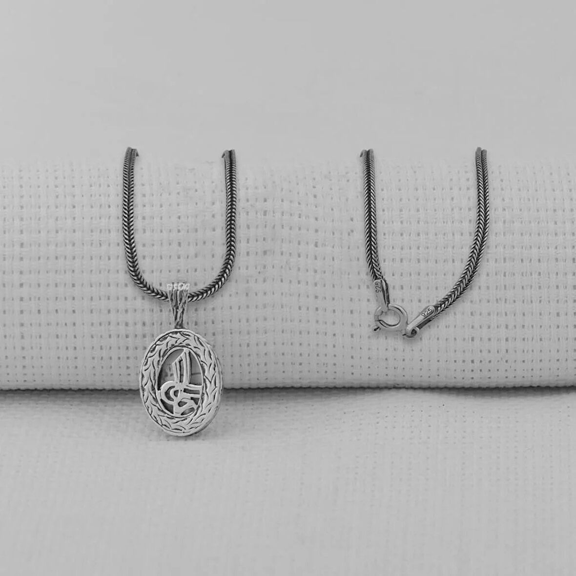 Osmanlı Tuğrası Kebir Dualı Cevşen 925 Ayar Gümüş Erkek Kolye