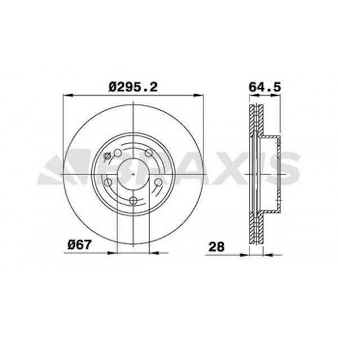 Mercedes Fren Diski On W204 07>14 S204 07>14 C204 11> W212 09>15 S212 09>16 A207 10>16 R172 11> - Braxıs Ae0142